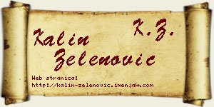Kalin Zelenović vizit kartica